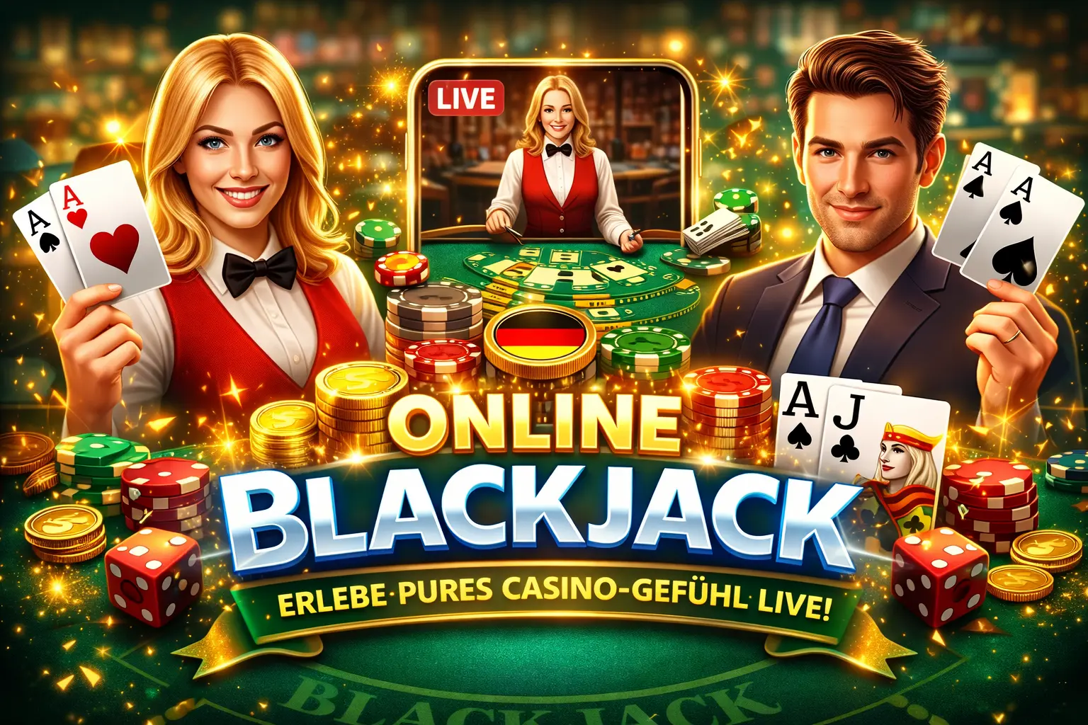 Online Blackjack Spieltisch